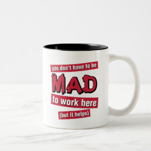 De Café Em Dois Tons Louco na caneca do trabalho