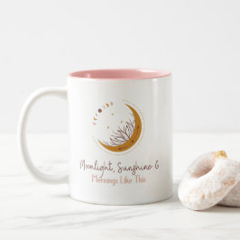 De Café Em Dois Tons Lua, Luz Do Sol E Manhãs Como Esta Caneca