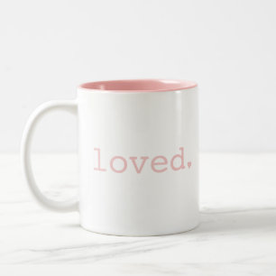 De Café Em Dois Tons Luz amada - o rosa cora caneca
