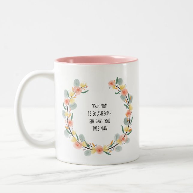 De Café Em Dois Tons Mãe engraçada para caneca (Esquerda)