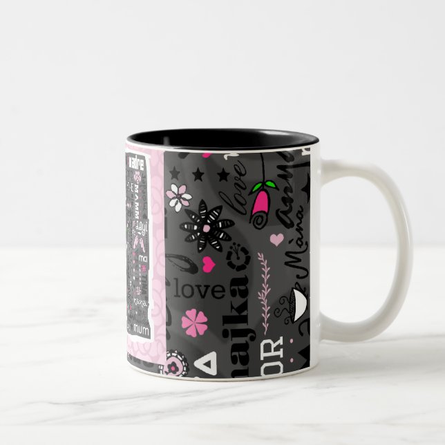 DE CAFÉ EM DOIS TONS MAMÃ NA CANECA DIFERENTE DAS LÍNGUAS (Direita)