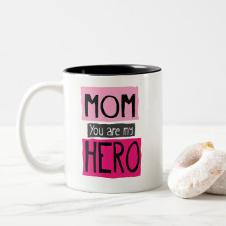 De Café Em Dois Tons Mamã você é minha caneca do gráfico do herói