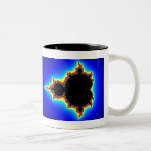 De Café Em Dois Tons Mandelbrot original ajustou 03 - caneca do Fractal