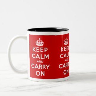 De Café Em Dois Tons Mantenha calmo e continue a caneca