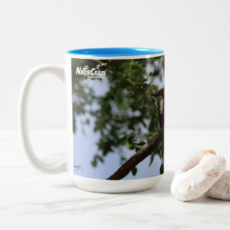 De Café Em Dois Tons Martim-pescador-de-garganta-branca Caneca Azul - P