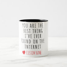 Melhor Coisa que Encontrei Online – Caneca com Nom