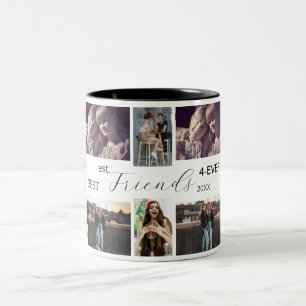 De Café Em Dois Tons Melhores Amigos Para Sempre – Caneca com Colagem d