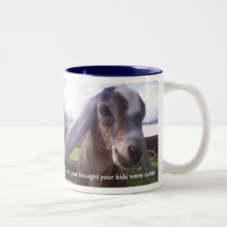 De Café Em Dois Tons Meu bebê é uma caneca nubian da cabra da leiteria…
