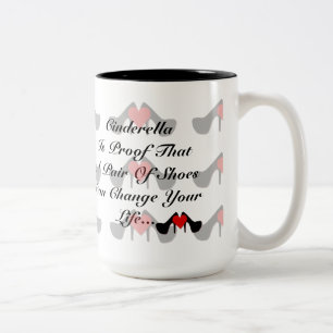 De Café Em Dois Tons Mim caneca das citações dos calçados do teste