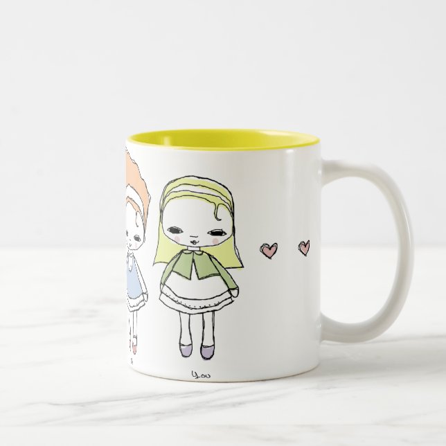 De Café Em Dois Tons Mim e você caneca (Direita)