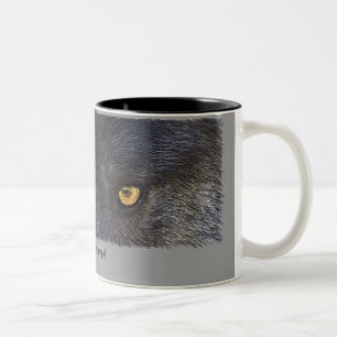 De Café Em Dois Tons MIM LOBO MEU CAFÉ! Caneca dos animais selvagens d