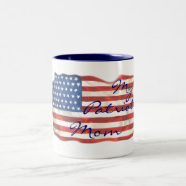 De Café Em Dois Tons MINHA caneca da MAMÃ do PATRIOTA