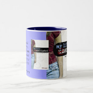 De Café Em Dois Tons Minha vida, caneca Unscripted