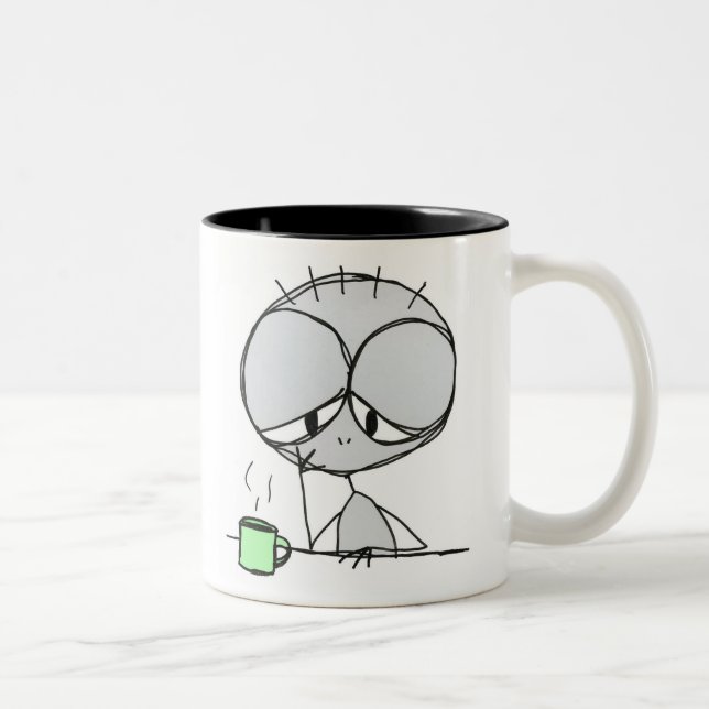 De Café Em Dois Tons minha vida é caneca GRANDE tão aborrecida (Direita)