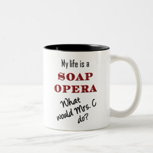 De Café Em Dois Tons Minha vida é uma Sra. C Caneca da telenovela