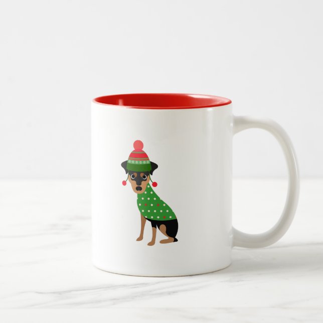 De Café Em Dois Tons Mini caneca do Natal do Pin (Direita)