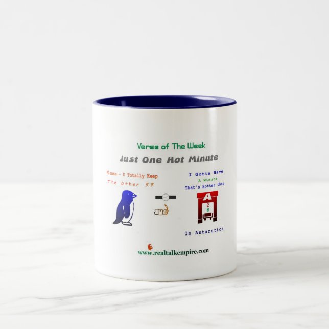 De Café Em Dois Tons Minuto quente - caneca (Centro)