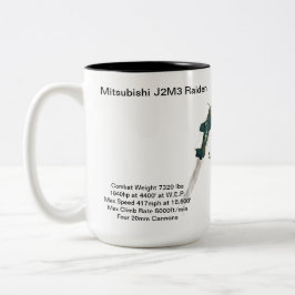 De Café Em Dois Tons Mitsubishi J2M3, caneca do avião Raiden