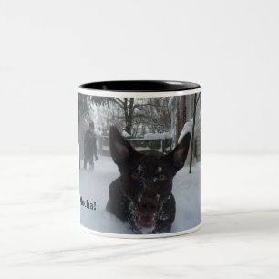 De Café Em Dois Tons Mocha! Caneca