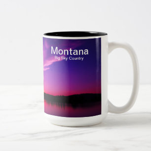 De Café Em Dois Tons Montana, Big Sky Country, Caneca 450ml, Pôr do Sol