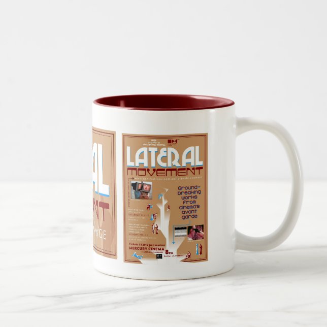 De Café Em Dois Tons Movimento lateral: Arte & a caneca movente da (Direita)