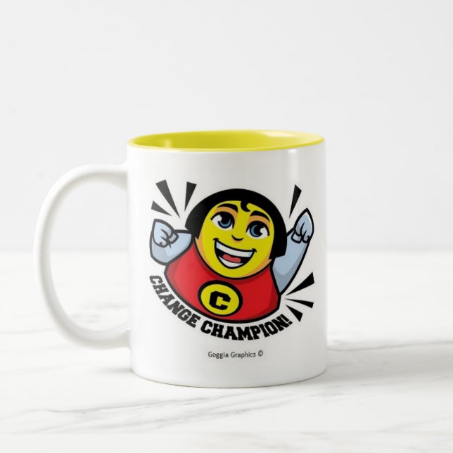 De Café Em Dois Tons Mude o amarelo da caneca do campeão para dentro (Esquerda)