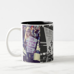 De Café Em Dois Tons Mulheres caneca inteligente dos sinais do março d