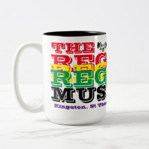 De Café Em Dois Tons MUSEU DO REGGAE Caneca Two-Tone, 15 oz