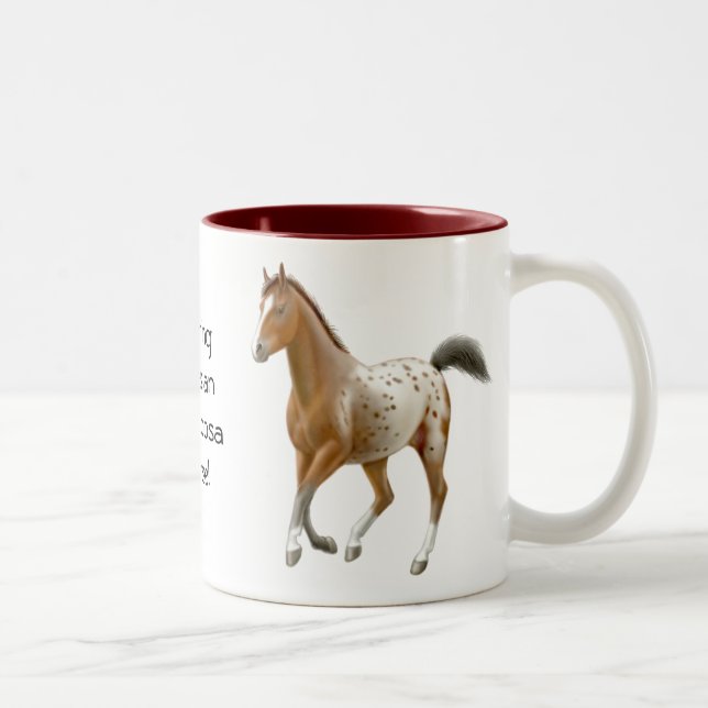 De Café Em Dois Tons Nada bate uma caneca do cavalo do Appaloosa (Direita)