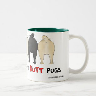 De Café Em Dois Tons Nada termina a caneca do Pug