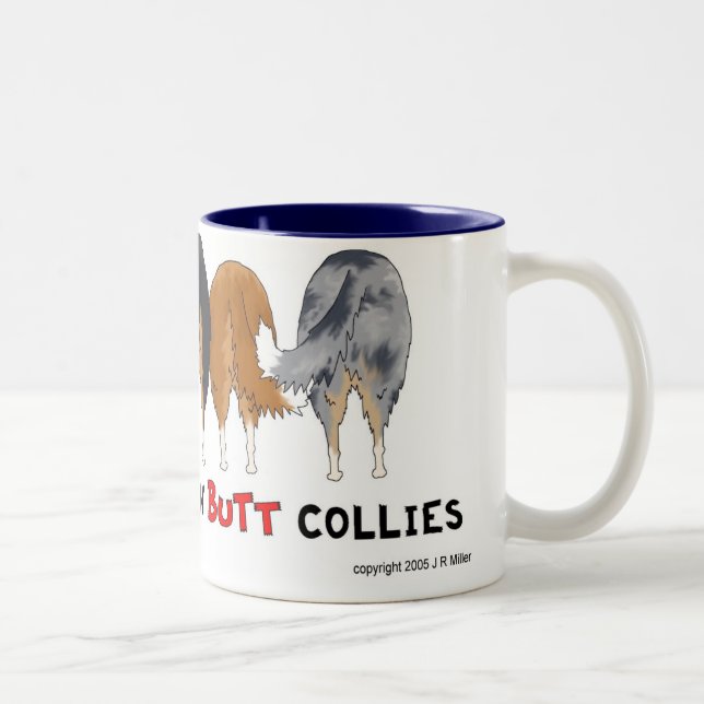 De Café Em Dois Tons Nada termina a caneca dos Collies (Direita)