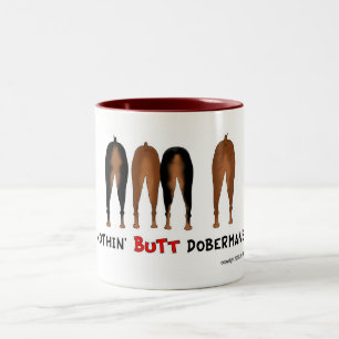 De Café Em Dois Tons Nada termina a caneca dos Dobermans