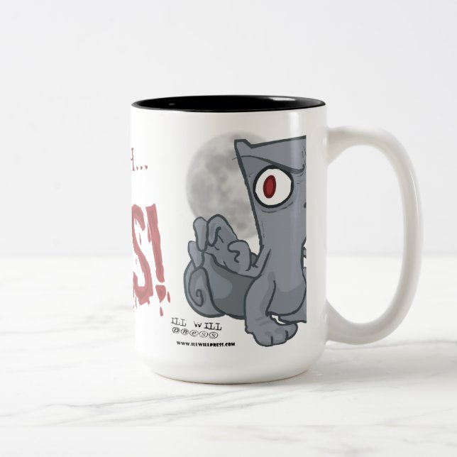 De Café Em Dois Tons Não bastante caneca espumosa dos zombis (Direita)