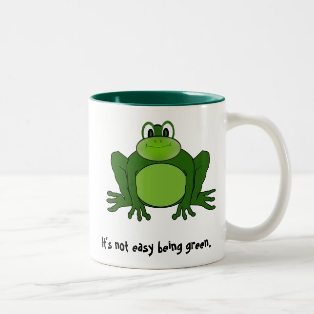De Café Em Dois Tons Não é ser fácil verde. - Caneca (Direita)
