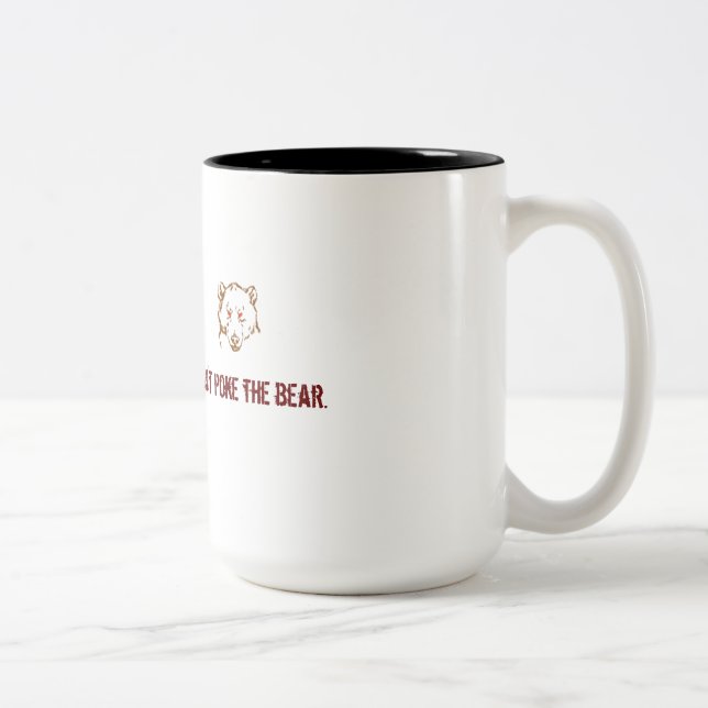 De Café Em Dois Tons Não pique a caneca do café/chá do urso (Direita)