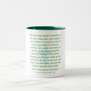 De Café Em Dois Tons Não se preocupe - Pray e olhe a caneca