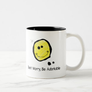 De Café Em Dois Tons Não se preocupe, seja adorável caneca