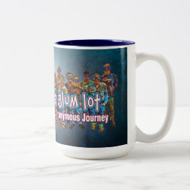 De Café Em Dois Tons não somos um lote sombrio caneca 26c-azul