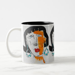 De Café Em Dois Tons Não toque no meu cabelo na caneca 11oz