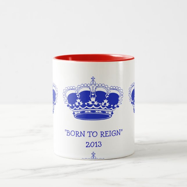 De Café Em Dois Tons "Nascer caneca real customizável do bebê 2013 ao (Centro)