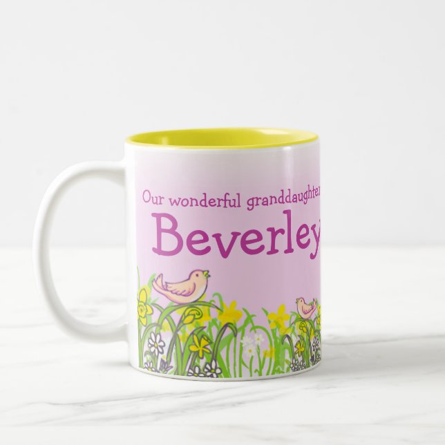 De Café Em Dois Tons Neta "sua" caneca loura conhecida do divertimento (Esquerda)