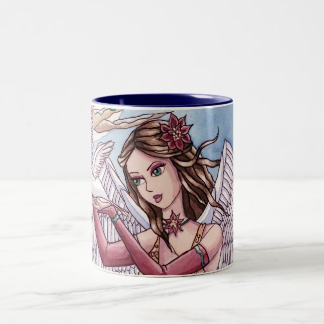 De Café Em Dois Tons Neva - caneca do anjo do Natal (Centro)