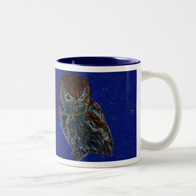 De Café Em Dois Tons Noite estrelado da caneca da coruja (Direita)