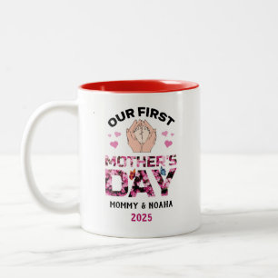 De Café Em Dois Tons Nossa Caneca do Primeiro Dia das Mães, Caneca Pers