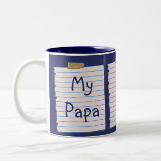 De Café Em Dois Tons Notas do amor para a caneca da papá