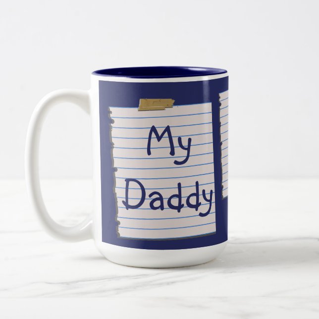 De Café Em Dois Tons Notas do amor para a caneca do pai (Esquerda)