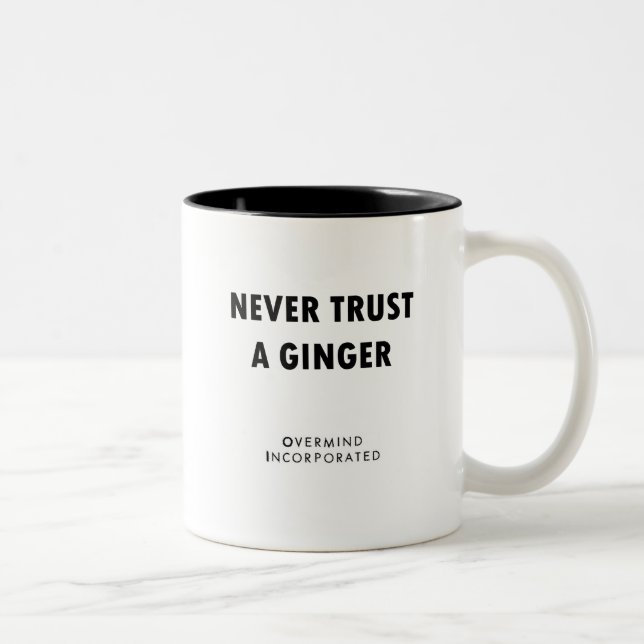 De Café Em Dois Tons Nunca confie uma caneca do gengibre (Direita)