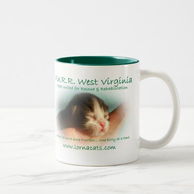 De Café Em Dois Tons O bebê do PURR/adota MEEE! Caneca (Direita)