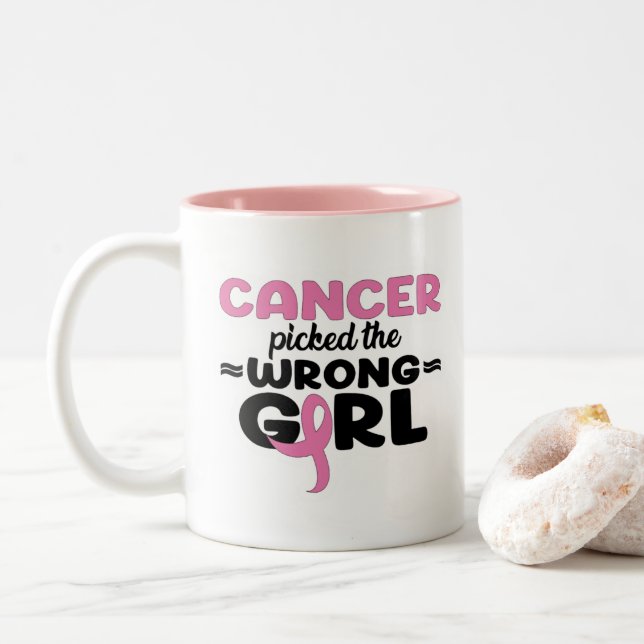 De Café Em Dois Tons O cancer escolheu a caneca errada (Com Donut)