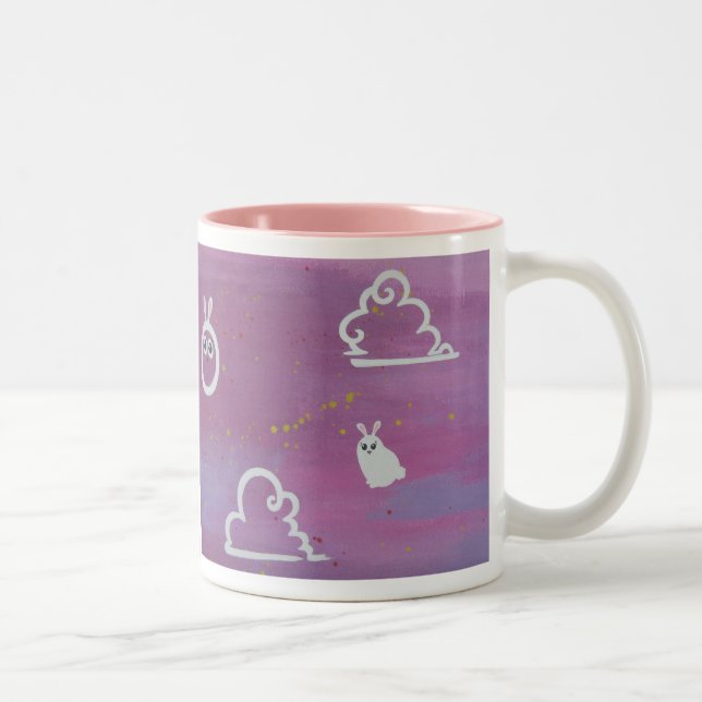 De Café Em Dois Tons O "coelho nubla-se" a caneca (Direita)
